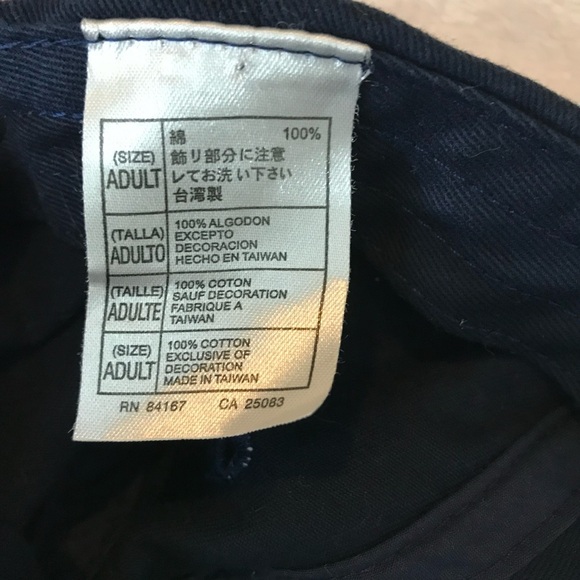 Walt Disney Mickey Mouse Hat Cap Strap Back One Size Navy Blue Logo Embroidered - Picture 7 of 8